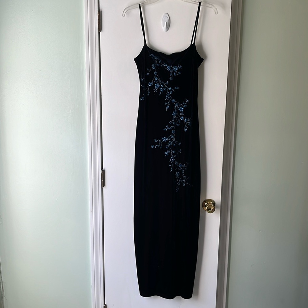 Vintage Le Chateau Deep Blue Dress